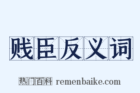 贱臣反义词是什么意思的图片